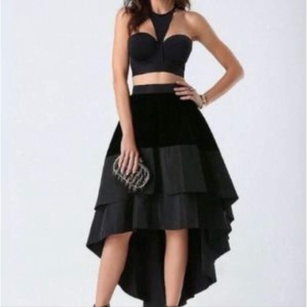 Elegant Black Layered Skirt—last chance